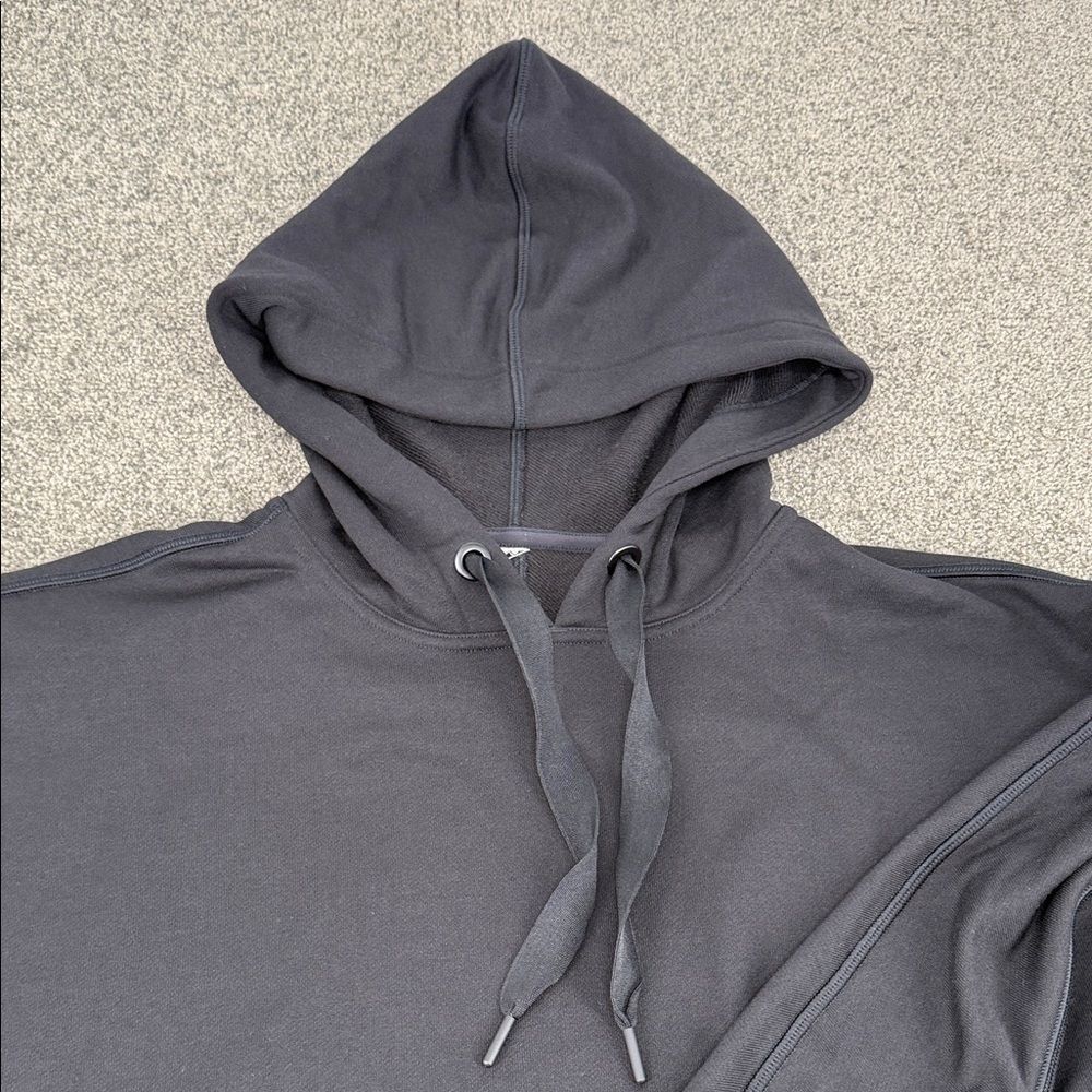 Athleta Hoodie Wm Small **(READ) Recover Black Pullover Cropped Zipper Pockets - Picture 3 of 10